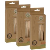 BBQ/verjaardag/camping bestek - messen - 120x - hout - 16 cm - eco friendly/composteerbaar