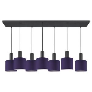 Moderne hanglamp Bling - Paars - verlichtingspendel Xxl Bar 7L inclusief lampenkap 20/20/17cm - pendel lengte 150.5 cm - geschikt voor E27 LED lamp - Pendellamp geschikt voor woonkamer, slaapkamer, keuken