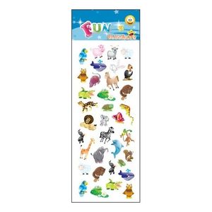 Stickervel vrolijke dieren   -