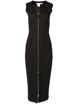 Carolina Herrera robe évasée à fermeture zippée - Noir