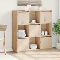Hoge kast 110,5x35x117 cm massief grenenhout