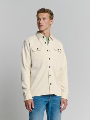 No- Excess Overshirt Button Closure Sweat Overshirt 017 Chalk