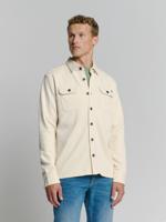 No- Excess Overshirt Button Closure Sweat Overshirt 017 Chalk
