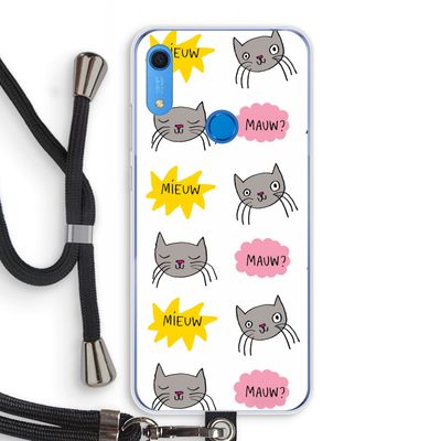 Meow: Huawei Y6s Transparant Hoesje met koord