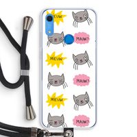 Meow: Huawei Y6s Transparant Hoesje met koord