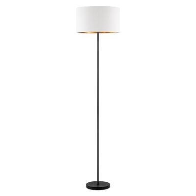 Scandinavische stijl Vloerlamp - Corduroy Lampenkap - Cilinder - Wit - ø40 x 165 cm - E27 Fitting - Geschikt voor Woonkamers en slaapkamers - met Voetschakelaar