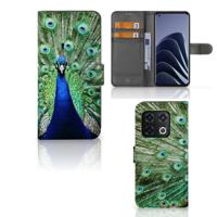 OnePlus 10 Pro | Telefoonhoesje | Met pasjeshouder | Pauw