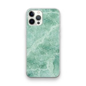 Groen marmer: iPhone 12 Pro Transparant Hoesje