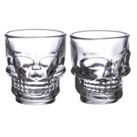 2 glazen shotglaasjes (60ml) - Schedel