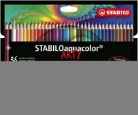 STABILO aquacolor, premium aquarel kleurpotlood, ARTY etui met 36 kleuren