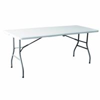 Marbueno Vouwtafel Kunststof Wit 180X74X74 cm Catering, Strand en Kamperen 10528