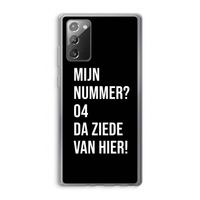 Da ziede van hier - Zwart: Samsung Galaxy Note 20 / Note 20 5G Transparant Hoesje