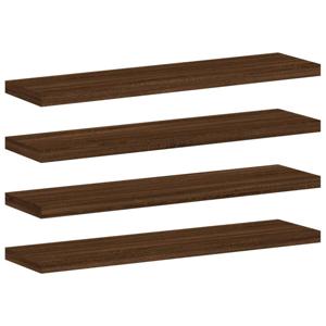 vidaXL Wandschappen 4 st 40x10x1,5 cm bewerkt hout bruineikenkleurig