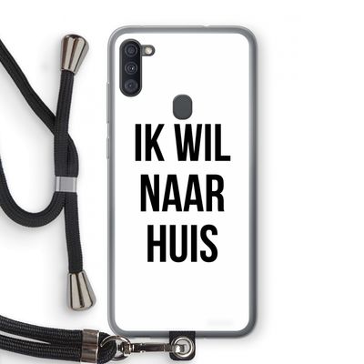 Ik wil naar huis: Samsung Galaxy A11 Transparant Hoesje met koord