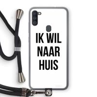 Ik wil naar huis: Samsung Galaxy A11 Transparant Hoesje met koord