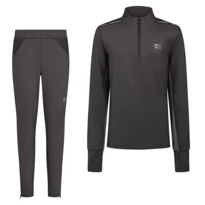 Cruyff Ametrine Trainingspak 1/4-Zip Kids Donkergrijs