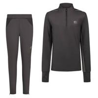 Cruyff Ametrine Trainingspak 1/4-Zip Kids Donkergrijs