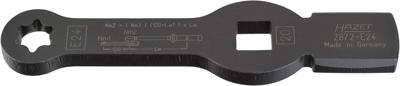 HAZET Ring-slagsleutel · met 2 slagvakken 2872-E24 · 3/4 inch (20 mm) vierkant hol · Buiten-TORX®-profiel · SW E24