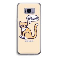 Miauw: Samsung Galaxy S8 Transparant Hoesje
