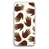 Hands dark: iPhone 5 / 5S / SE Transparant Hoesje