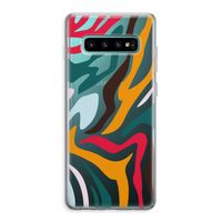 Colored Zebra: Samsung Galaxy S10 Plus Transparant Hoesje