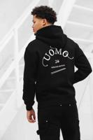 24 Uomo Never Stop Growing Hoodie Zwart - Maat S - Kleur: Zwart | Soccerfanshop
