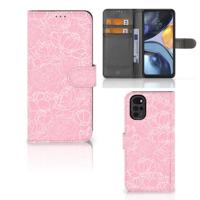 Motorola Moto G22 Hoesje White Flowers Motorola Moto G22 Hoesje White Flowers