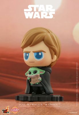 Star Wars: The Mandalorian Cosbi Mini Figure Luke Skywalker Grogu 8 cm