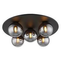 Globo Zwarte plafondlampRiha 5-lichts - 56133-5D