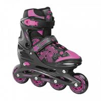 Roces inline skates Jokey 3.0 softboot 82A zwart/roze maat 26 29 - thumbnail