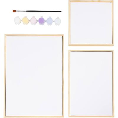 Creativ Company Mix van gespannen canvas, pastelkleuren, 1 doos