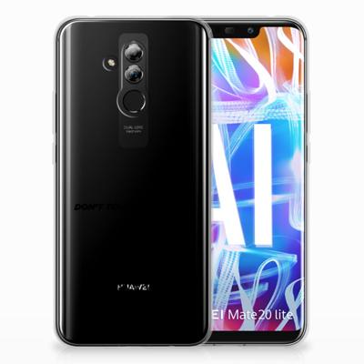 Huawei Mate 20 Lite Silicone-hoesje Gun Don't Touch My Phone Huawei Mate 20 Lite Silicone-hoesje Gun Don't Touch My Phone