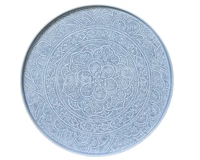 Decoratieschaal Metaal Ø60cm Blauw