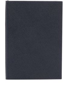 Smythson carnet embossé à logo - Bleu