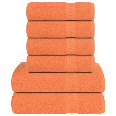 VidaXL 6-delige handdoekenset 360 g/m² 100% katoen oranje