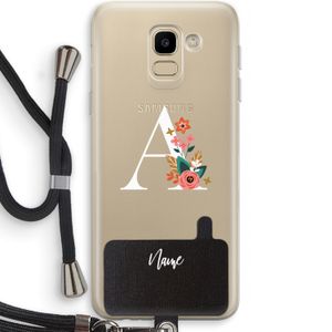Pink Bouquet: Samsung Galaxy J6 (2018) Transparant Hoesje met koord