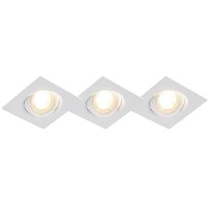 QAZQA Set van 3 inbouwspots wit incl. LED 3-staps dimbaar - Miu