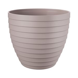 Juypal Hogar Bloempot/plantenpot Florenzia - taupe - kunststof - D30 x H26,8 cm - voor buiten/binnen   -