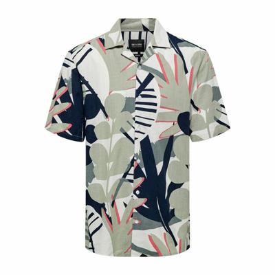 Overhemd Only & Sons Onsbertil Reg Visc Linen Casual Korte mouwen - Maat: L