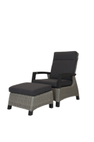 Qopps Orlon lounge tuinstoel met voetenbank Orlon