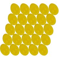 25x stuks gele hobby knutselen eieren van plastic 4.5 cm