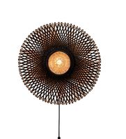 GOOD&MOJO Wandlamp 'Kalimantan' Bamboe, 60cm, kleur Zwart/Naturel