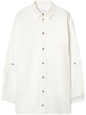 Off-White chemise en coton à logo appliqué - Blanc