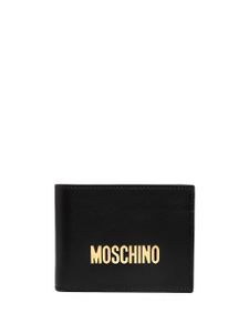 Moschino portefeuille en cuir à plaque logo - Noir