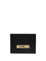 Moschino portefeuille en cuir à plaque logo - Noir