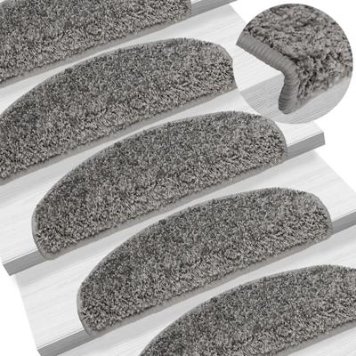 VidaXL Trapmatten 10 st 65x21x4 cm grijs