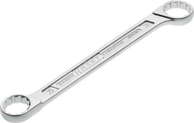 HAZET Dubbele ringsleutel 610N-25X28 · Buitentwaalfkant tractieprofiel · SW 25 x 28 mm
