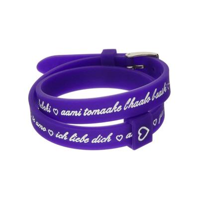 Armband Dames il mezzometro I LOVE YOU SILVER - BRACCIALE IN SILICONE/SILICONE BRACELET