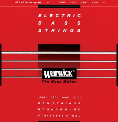 Warwick 42210 ML Bassnaren Red Label Stainless Steel (40-100) Medium/Light Warwick 42210 ML Bassnaren Red Label Stainless Steel (40-100) Medium/Light