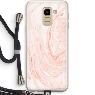 Peach bath: Samsung Galaxy J6 (2018) Transparant Hoesje met koord